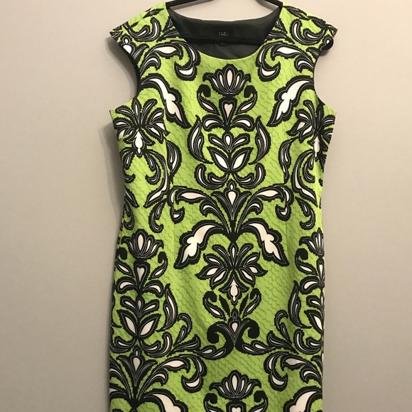 I LE Dress - Green, Black, And White Size 18